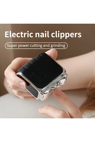 Willowhaven Siyah Akıllı Elektrikli Tırnak Makası Anti Sıkıştırma Parlatma Aydınlatma Taşlama Uzun Pil Ömrü Taşınabilir Premium Ambalaj Ideal Hediye Halloween