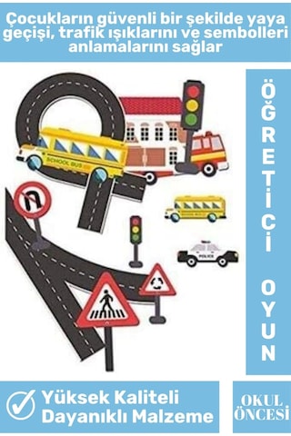 Preschool Eğitici Öğretici Zeka Dil Bilgisi Geliştirici Okul Öncesi Eğlenceli Trafik Öğreniyorum