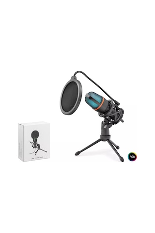 Hadron Me4rgb 192khz 24bit Rgb Pop Filtreli Type-c Yayıncı Mikrofonu