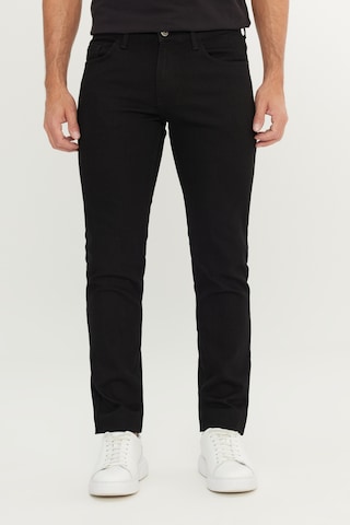 Erkek Sıyah Pamuklu Slim Fit Dar Kesim 5 Cep Esnek Jean Denim Kot Pantolon Siyah