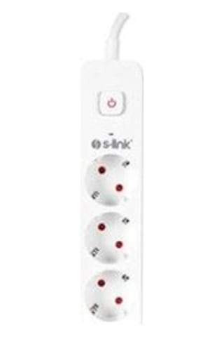 S-link Spg301s 1.5m 3x1.5mm 100 Yüzde Bakır 750 Joule 3 Lü Anahtarlı Akım Korumalı Priz Kdo