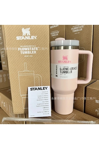 Paslanmaz Çelik Pipetli 1200ml Araba Bardağı - Kiraz Pembesi Um45489-8 Yurt Dışından Pembe