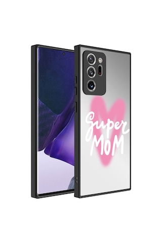 Zore Galaxy Note 20 Ultra Uyumlu Aynalı Desenli Kamera Korumalı Parlak Mirror Kıl Süper Anne