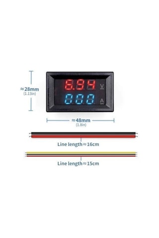 Dijital Voltmetre Dijital Ampermetre Dc 100v 10A