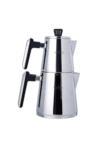 Karaca Powersteel Pro 316+ Space Maxi Çelik İndüksiyon Tabanlı Çaydanlık Takımı