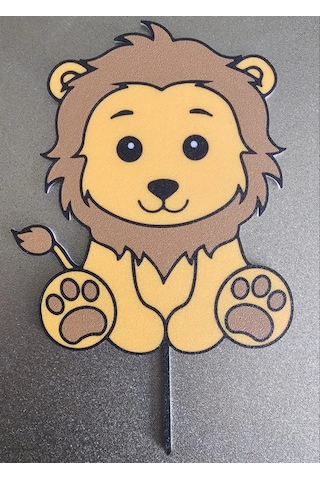 Aslan Pasta Süsü Çocuk Doğum Günü Baby Shower Safari Konsept Masa