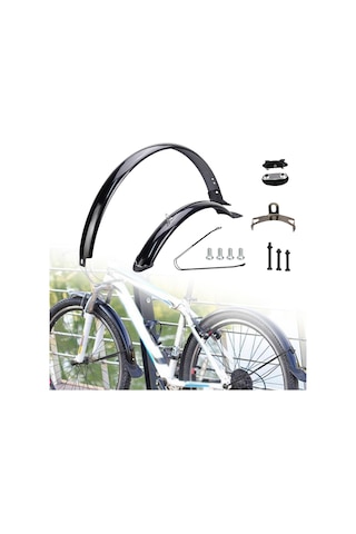 Suntek Bisiklet Ön Arka Çamurluklar 26 Inç Siyah-destek Siyah