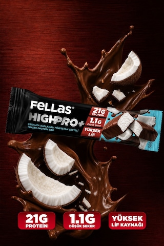 Çikolata Kaplı Highpro Protein Bar - Hindistan Cevizli 50 G - 12 Adet