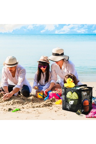 Springsun Kumada Gezici 8 Cepli Ağ Desenli Spor Yüzme Çanta - El/tek Omuz Taşıma, Dayanıklı Malzeme, 42x20x39 Cm Kahverengi