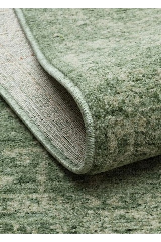 Eko Halı Shıraz Shr 02 Green Vintage Tarzlı Yumuşak Dokulu Modern Makine Halısı Yeşil
