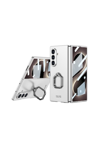 Teleplus Samsung Galaxy Z Fold 7 Ultra Kılıf Kıpta Flip Ring Kamera Korumalı Kapak