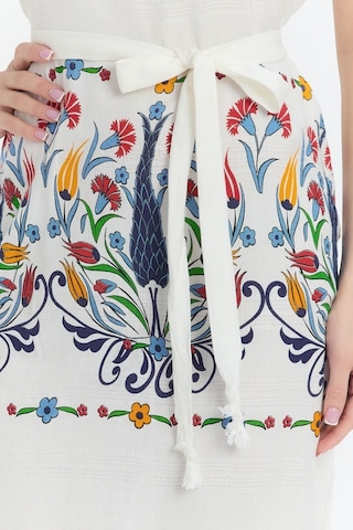 Mulberry Copia Kadın Bambu Plaj Elbisesi Lacivert