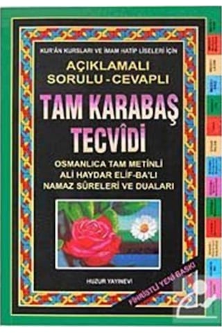 Fihristli - Açıklamalı Tam Karabaş Tecvidi - Şeyh Abdurrahman Karabaşi - Huzur Yayınevi