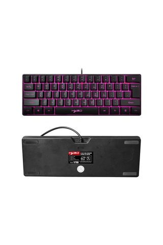 Dancemonkey Kablolu Oyun Klavyesi Rgb Streamer Kablolu Klavye 61 Tuşlu Oyun Klavyesi Oyun/ofis Siyah Siyah, Kablosuz Modda Kullanılabilir,