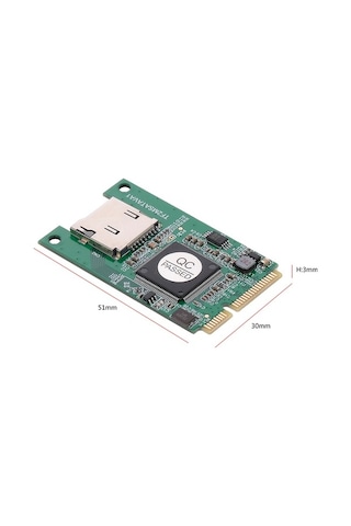 Pazly Msata'dan Microsd/tf'ye Dönüştürücü Kart - Dizüstü Bilgisayar Ssd Okuyucu - Yeşil, 51x30mm, Windows/mac Os Adaptör