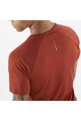 Salomon Cross Run Erkek Koşu Tişört Red Dahlıa Lc2138800 Kırmızı