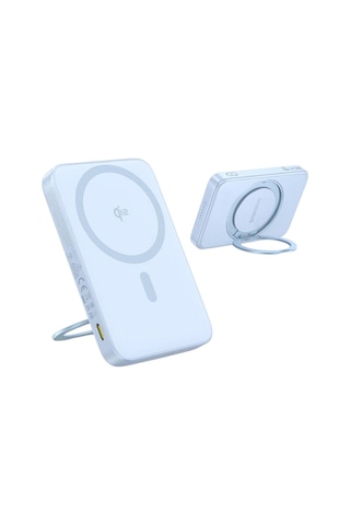 Baseus Picogo Qi2 Magsafe 5000 Mah 20w Powerbank Stand Özellikli + Type C To C Kablo - Mavi