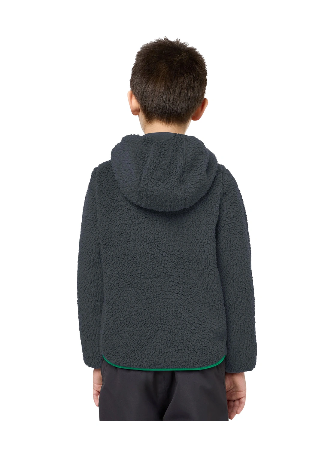 Jack Wolfskın Jack Wolfskin Ice Curl Hood Jacket K Unisex Çocuk Gri Polar Ceket 6367 Antrasit