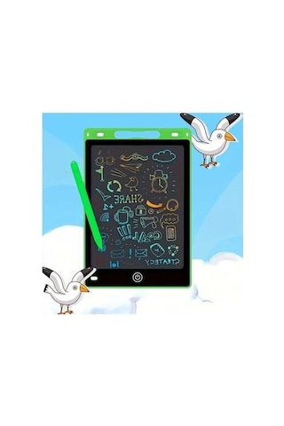 Trendooze Yeşil 8.5 İnç Sunshine022 Lcd Çocuk Yazı Tahtası Eğitici Doğum Hediyesi Yeşil
