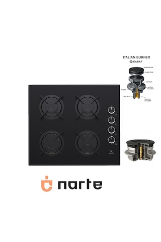 Narte CG20060B Cam Ankastre Ocak