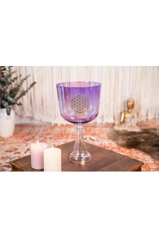 Meinl Sonic Energy Csc8fpfol Hayatın Çiçeği Kalp Çakrası 8'' Crystal Singing Ses Kadehi Purple