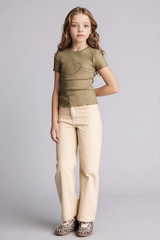 Defacto 90s Wıde Leg Gabardin Pantolon Kız Çocuk G0603a826sper41 Ekru-er41