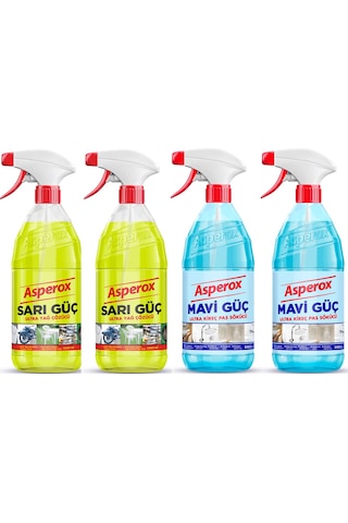 Asperox Sarı Güç + Mavi Güç Sprey 4 X 1 Lt