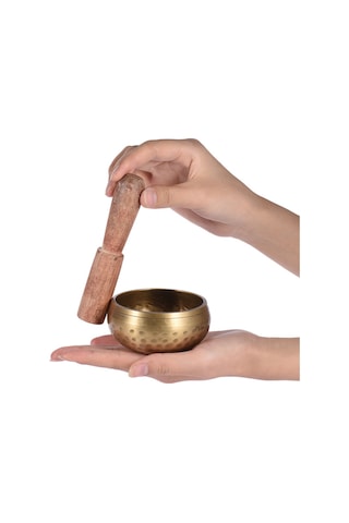 Vkemall Muslady Zarif 3 İnç El Yapımı Tibet Çanı Metal Şarkı Kasesi, Budizm Bu-altın-21