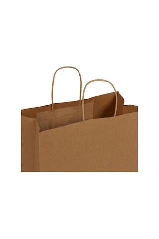Packanya 29 x 15 x 29 - 25 Adet Burgu Saplı Kraft Çanta