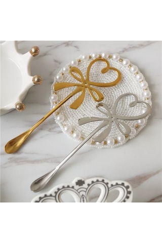 Lovyco Gümüş Renk Kalp Çay Kaşığı