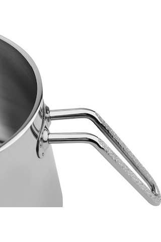 Nehir Alya Maxi Büyük Boy Paslanmaz Çelik 1.10-2.15 Lt. Çaydanlık Takımı Gümüş