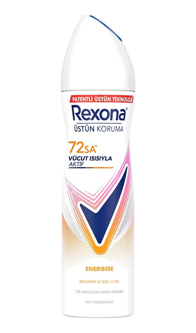 Rexona Kadın Sprey Deodorant Energise Bergamot & Yeşil Elma 150 Ml