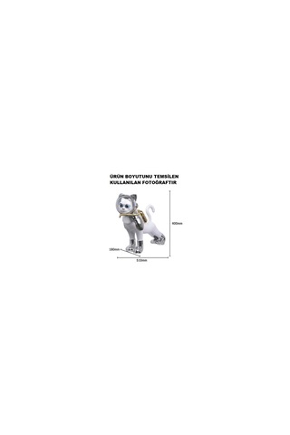 Dekoratif Kedi Heykelcik Reçine + Galvaniz Kaplama + Bakır 510mm