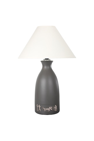 Patara Seramik Füme Abajur Füme