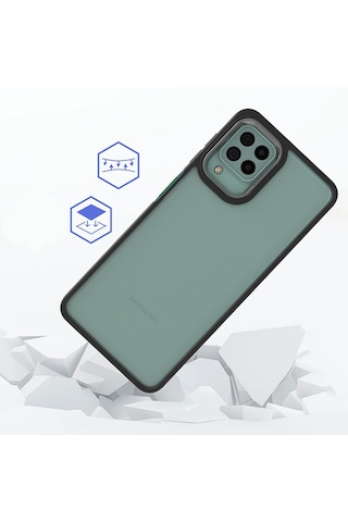 Zore Samsung Galaxy Uyumlu M22 Kılıf Omsy Flora Kapak - Yeşil