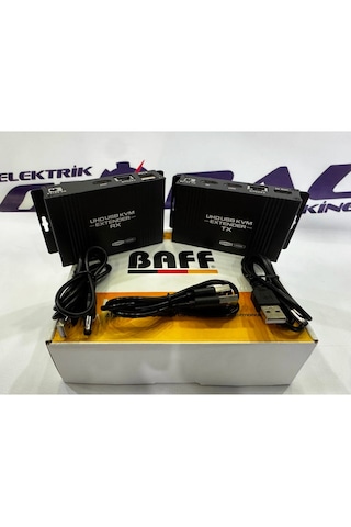 Baff 4k 120m 4k Kvm Hdmı Extender 120 Metre Tek Cat6 Kablo İle Ultra Hd Görüntü Ve Kontrol Uzatıcı