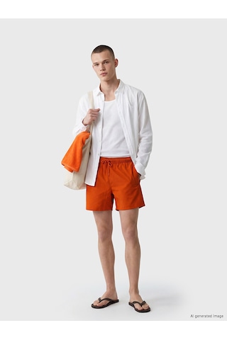 Lcw Swımwear Turuncu En Kısa Boy Erkek Deniz Şortu