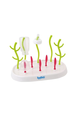 Sones Bobei Fil Taşınabilir Ayrılabilir Ağaç Bebek Şişesi Boşaltma Rafı Temizleme Kurutma Makinesi Bebek Süt Kupası Emzik Tutucu Rastgele Renk Teslimatı