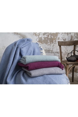 Aksu Brighton Collection Waffle Battaniye Mint