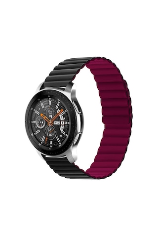 Galaxy Watch Active 2 40mm Uyumlu Krd-52 Zore Kordon-siyah-kırmızı