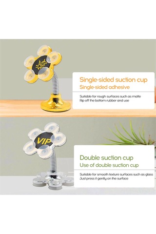 Kosona Araç Ve Ev Kullanıma Uygun Çift Yönlü Süngerli Telefon Tutucu - 4-6.5 İnç Cihazlar İçin - Tek Elle Kontrol - Mavi