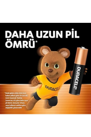 Duracell Basic Aaa Alkalin Ince Kalem Pil 6'li Paket 1,5v Daha Uzun Ömürlü Günlük Cihazlar Için Güv