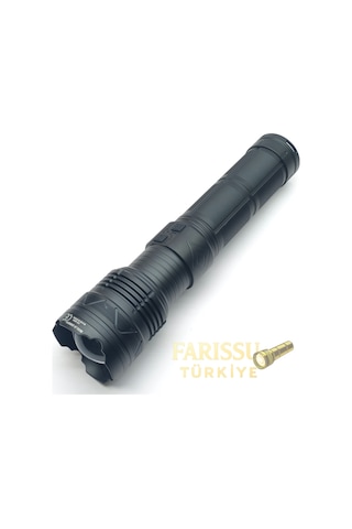 Gold Orion Or-g500 6000 Lümen Şarjlı El Feneri 200w Güç, Powerbank Özellikli, Uzun Menzili Siyah