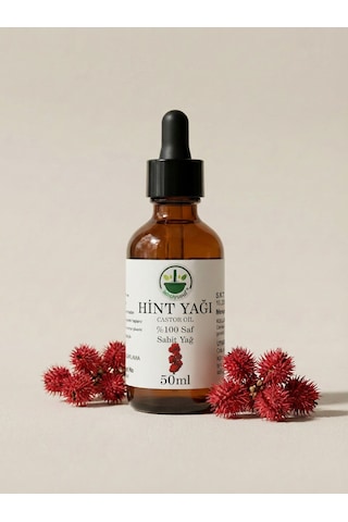 Soğuk Sıkım Hint Yağı Castor Oil Cold Pressed Ricinus Communis Saf Doğal 50 Ml 50 ML