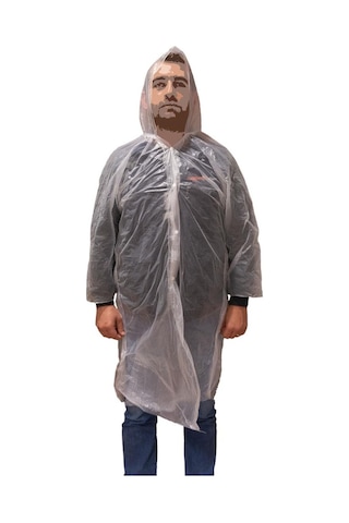Master 507085 Şeffaf Tek Kullanımlık Naylon Yağmurluk Çıt Çıtlı