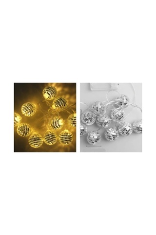 Herşeytrend 2m 10 Led Pilli Disko Toplu Işık Sarı