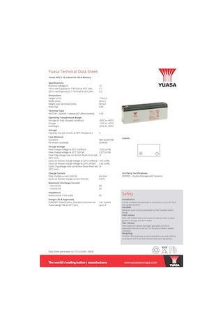 Np2.3-12 12v 2.3 Ah Agm