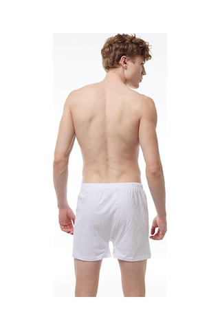 Malabadi 024 Erkek Geniş Kalıp %100 Pamuk Boxer Beyaz