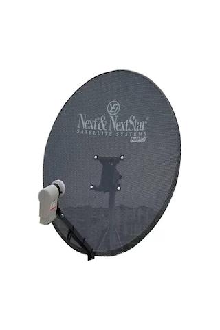 80 Cm Delikli Çanak Anten Rose Dörtlü Lnb 25 Metre Kablo 2 F Connektör,