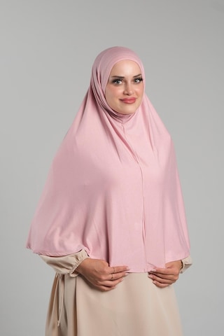 Hürrem Bone Pudra Pratik Hazır Geçmeli Tesettür Eşarp Viskon Pratik Namaz Örtüsü 2201 06 Pudra